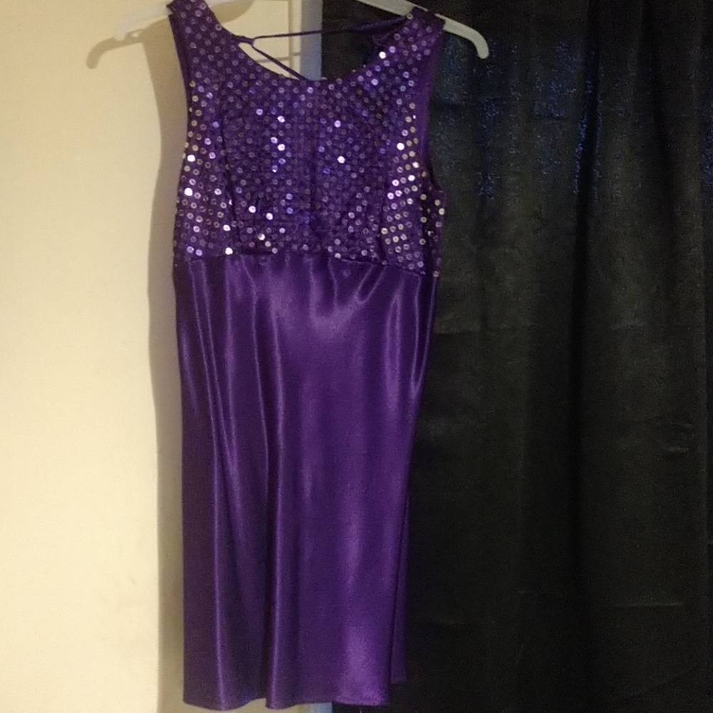 All about jazz purple sequin dress